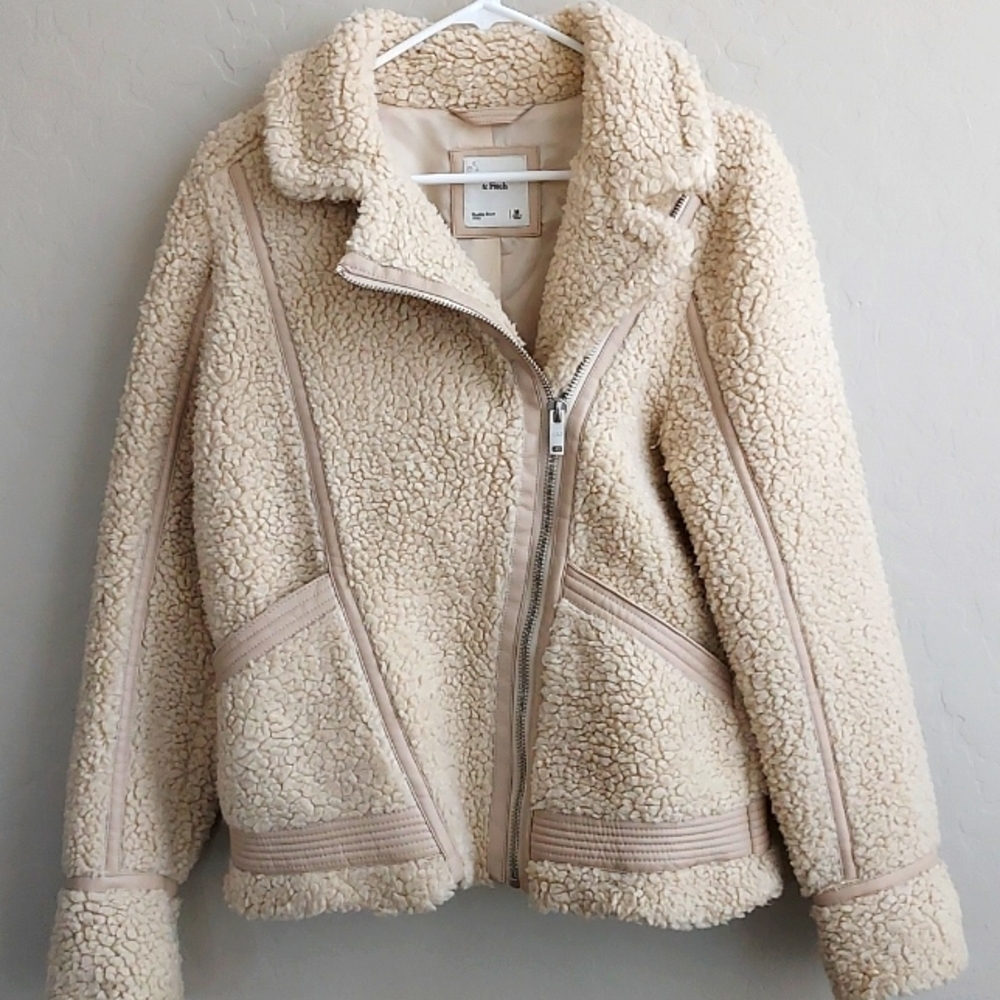 Abercrombie & Fitch Sherpa Moto Jacket